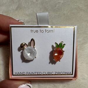 True to form Easter CZ post earrings